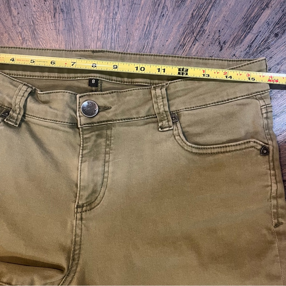 KUT from the Kloth Natalie‎ Bermuda Shorts Olive Green – Size 8 - Picture 10 of 12